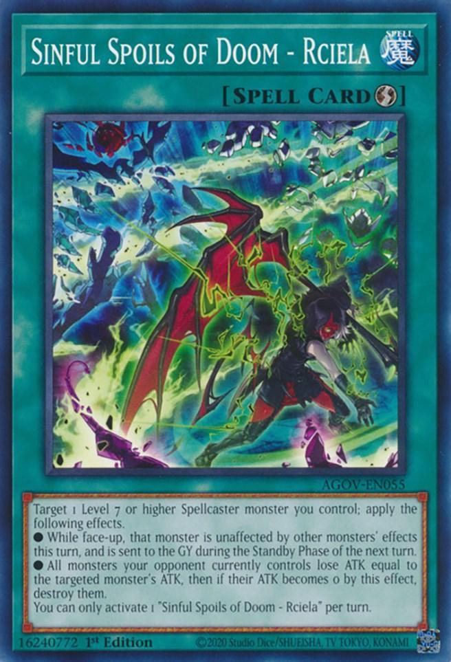 1st Edition, Age of Overlord, Common, Quick-Play Spell, Spell Sinful Spoils of Doom - Rciela [AGOV-EN055] Common - Trading Card World