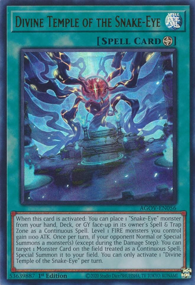 1st Edition, Age of Overlord, Field Spell, Spell, Ultra Rare Divine Temple of the Snake-Eye [AGOV-EN056] Ultra Rare - Trading Card World