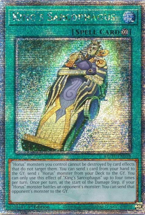 1st Edition, Age of Overlord, Continuous Spell, Quarter Century Secret Rare, Spell King's Sarcophagus (Quarter Century Secret Rare) [AGOV-EN058] Quarter Century Secret Rare - Trading Card World