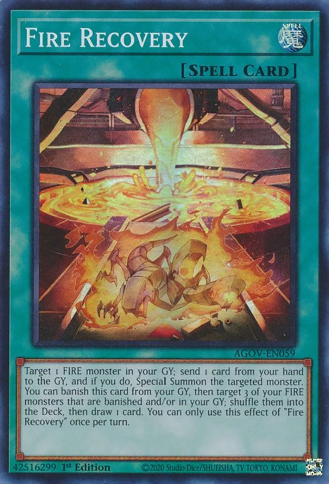 1st Edition, Age of Overlord, Normal Spell, Spell, Super Rare Fire Recovery [AGOV-EN059] Super Rare - Trading Card World