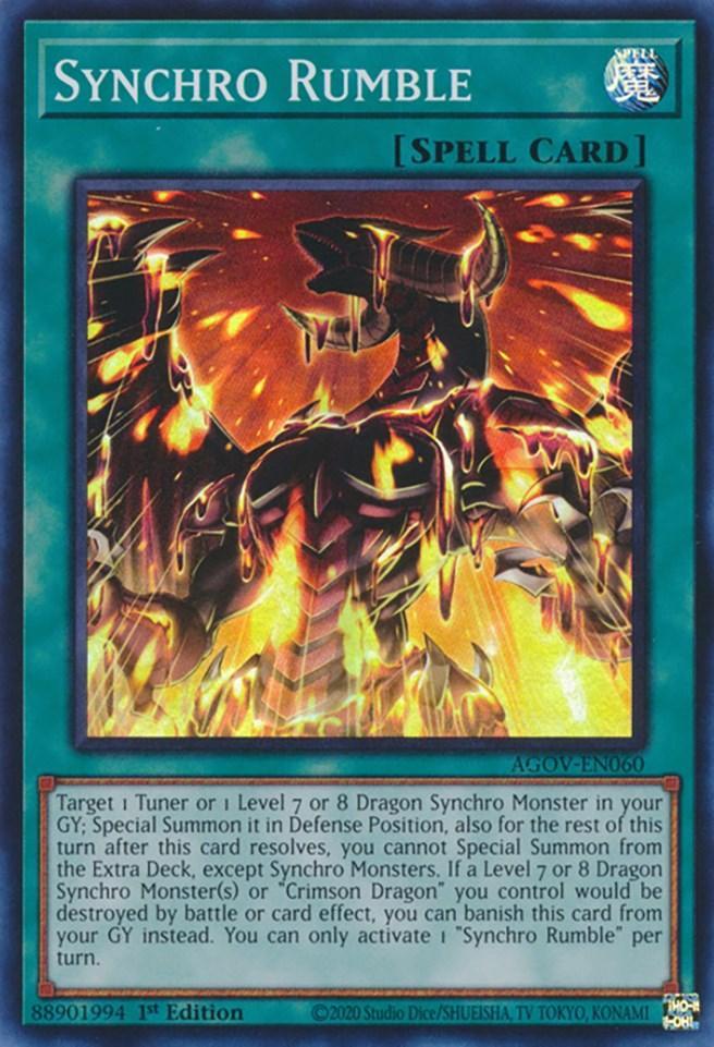 1st Edition, Age of Overlord, Normal Spell, Spell, Super Rare Synchro Rumble [AGOV-EN060] Super Rare - Trading Card World