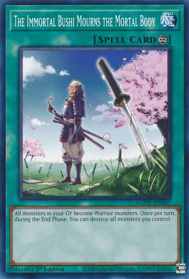 1st Edition, Age of Overlord, Common, Continuous Spell, Spell The Immortal Bushi Mourns the Mortal Body [AGOV-EN067] Common - Trading Card World