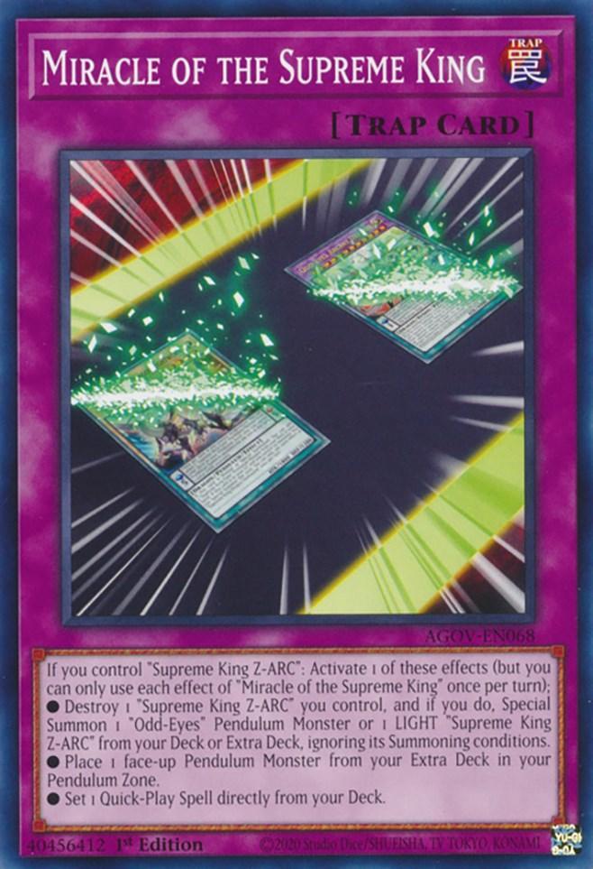 1st Edition, Age of Overlord, Common, Normal Trap, Trap Miracle of the Supreme King [AGOV-EN068] Common - Trading Card World