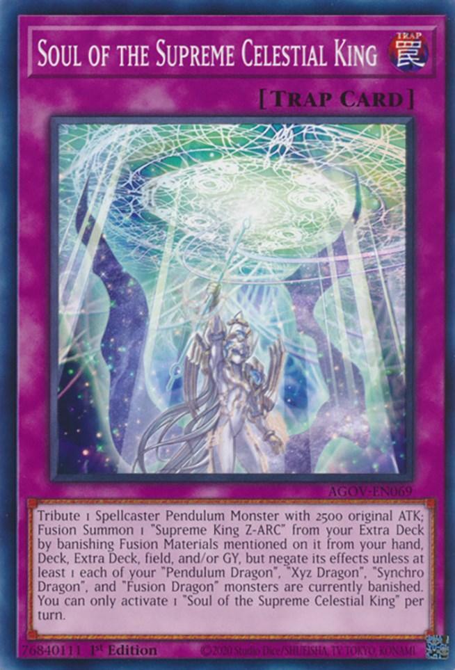 1st Edition, Age of Overlord, Common, Normal Trap, Trap Soul of the Supreme Celestial King [AGOV-EN069] Common - Trading Card World