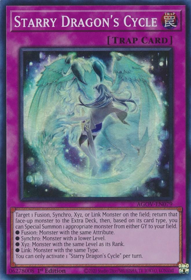 1st Edition, Age of Overlord, Normal Trap, Super Rare, Trap Starry Dragon's Cycle [AGOV-EN079] Super Rare - Trading Card World