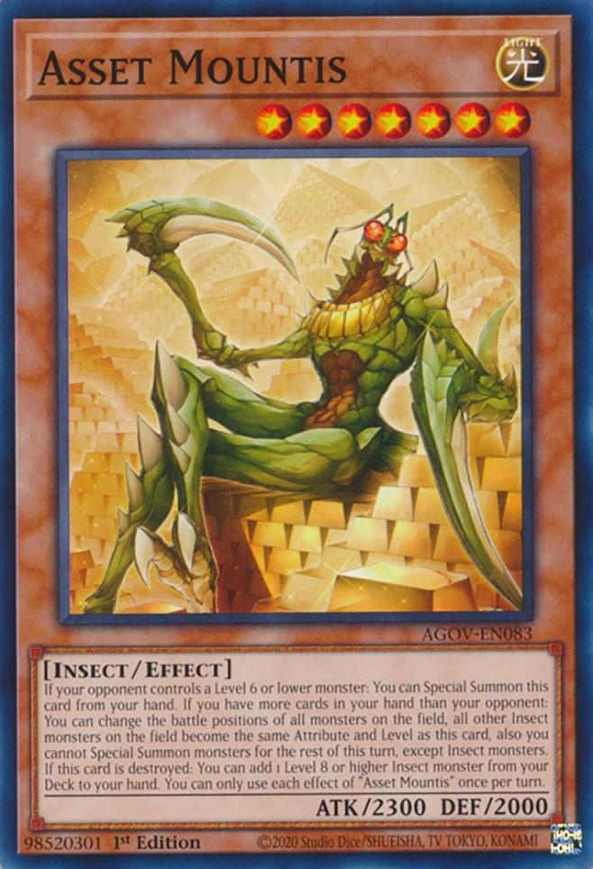 1st Edition, Age of Overlord, Common, Effect Monster, Insect, Light Asset Mountis [AGOV-EN083] Common - Trading Card World