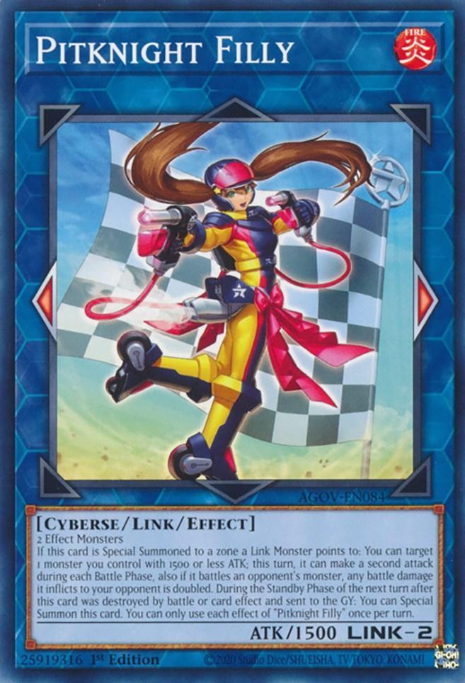 1st Edition, Age of Overlord, Common, Cyberse, Fire, Link/Effect Monster Pitknight Filly [AGOV-EN084] Common - Trading Card World