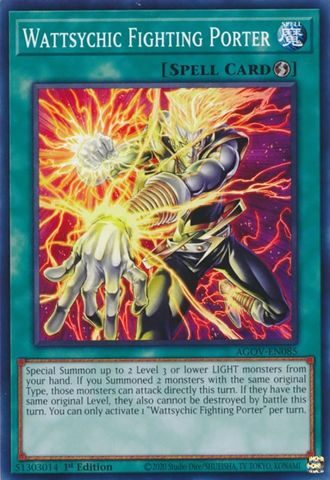1st Edition, Age of Overlord, Common, Quick-Play Spell, Spell Wattsychic Fighting Porter [AGOV-EN085] Common - Trading Card World