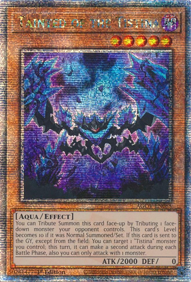 1st Edition, Age of Overlord, Aqua, Dark, Effect Monster, Quarter Century Secret Rare Tainted of the Tistina (Quarter Century Secret Rare) [AGOV-EN088] Quarter Century Secret Rare - Trading Card World
