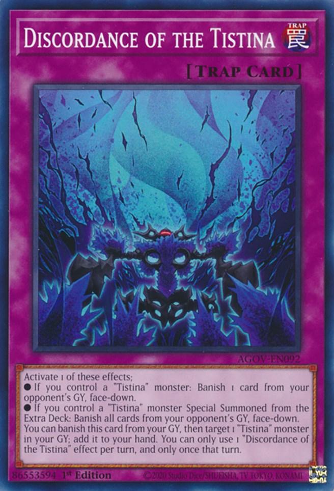 1st Edition, Age of Overlord, Common, Normal Trap, Trap Discordance of the Tistina [AGOV-EN092] Common - Trading Card World