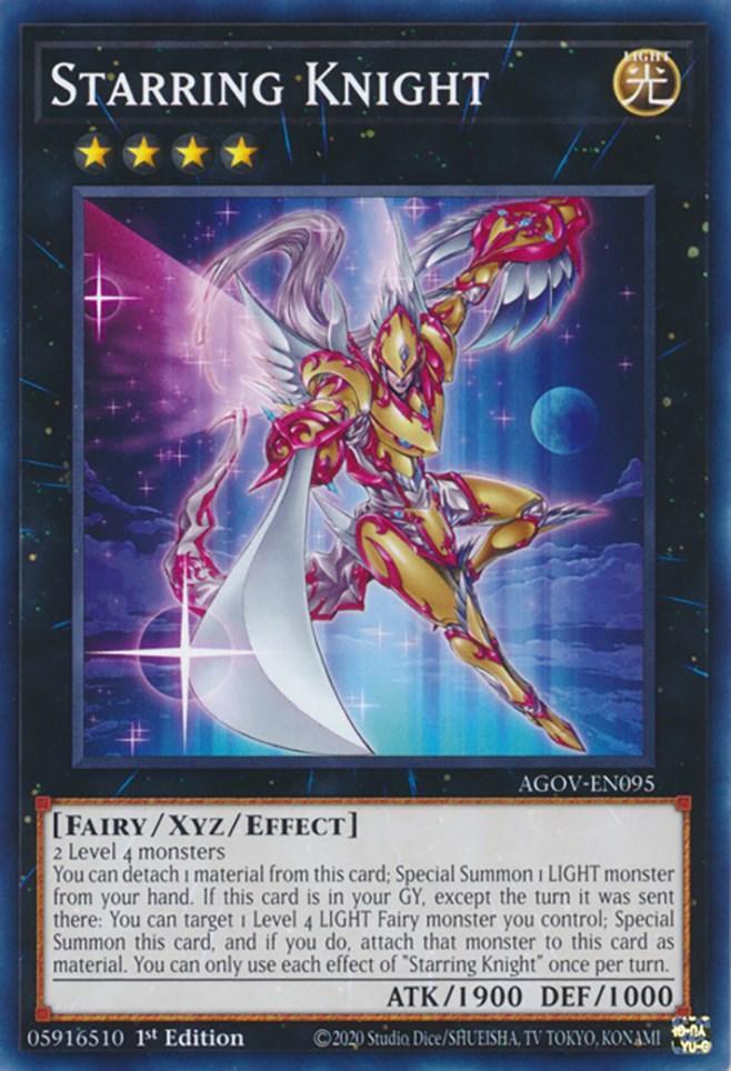 1st Edition, Age of Overlord, Common, Fairy, Light, XYZ/Effect Monster Starring Knight [AGOV-EN095] Common - Trading Card World