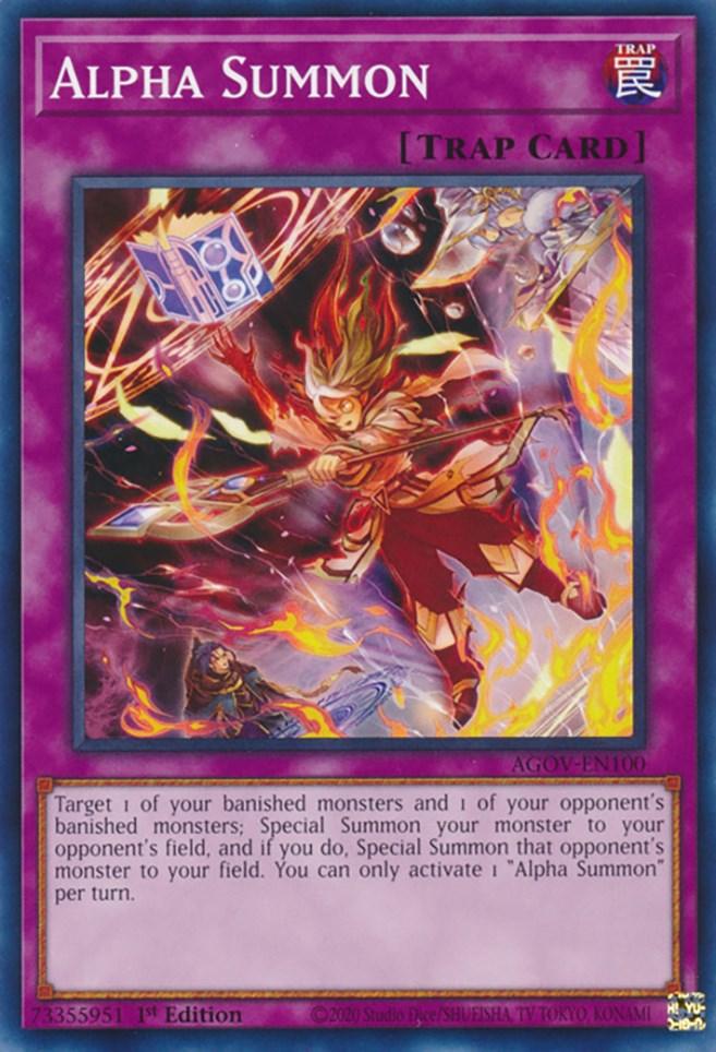 1st Edition, Age of Overlord, Common, Normal Trap, Trap Alpha Summon [AGOV-EN100] Common - Trading Card World