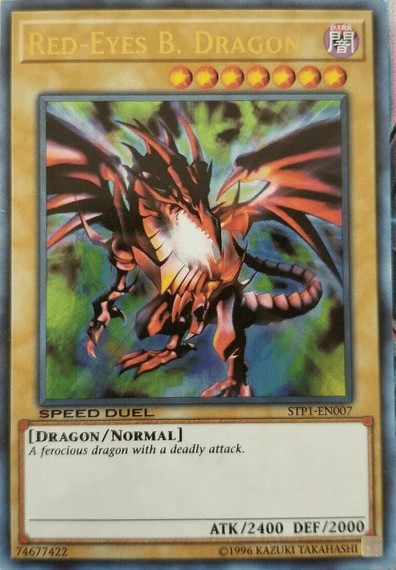 Dark, Dragon, Normal Monster, Speed Duel: Tournament Pack 1, Ultra Rare, Unlimited Red-Eyes B. Dragon [STP1-EN007] Ultra Rare - Trading Card World