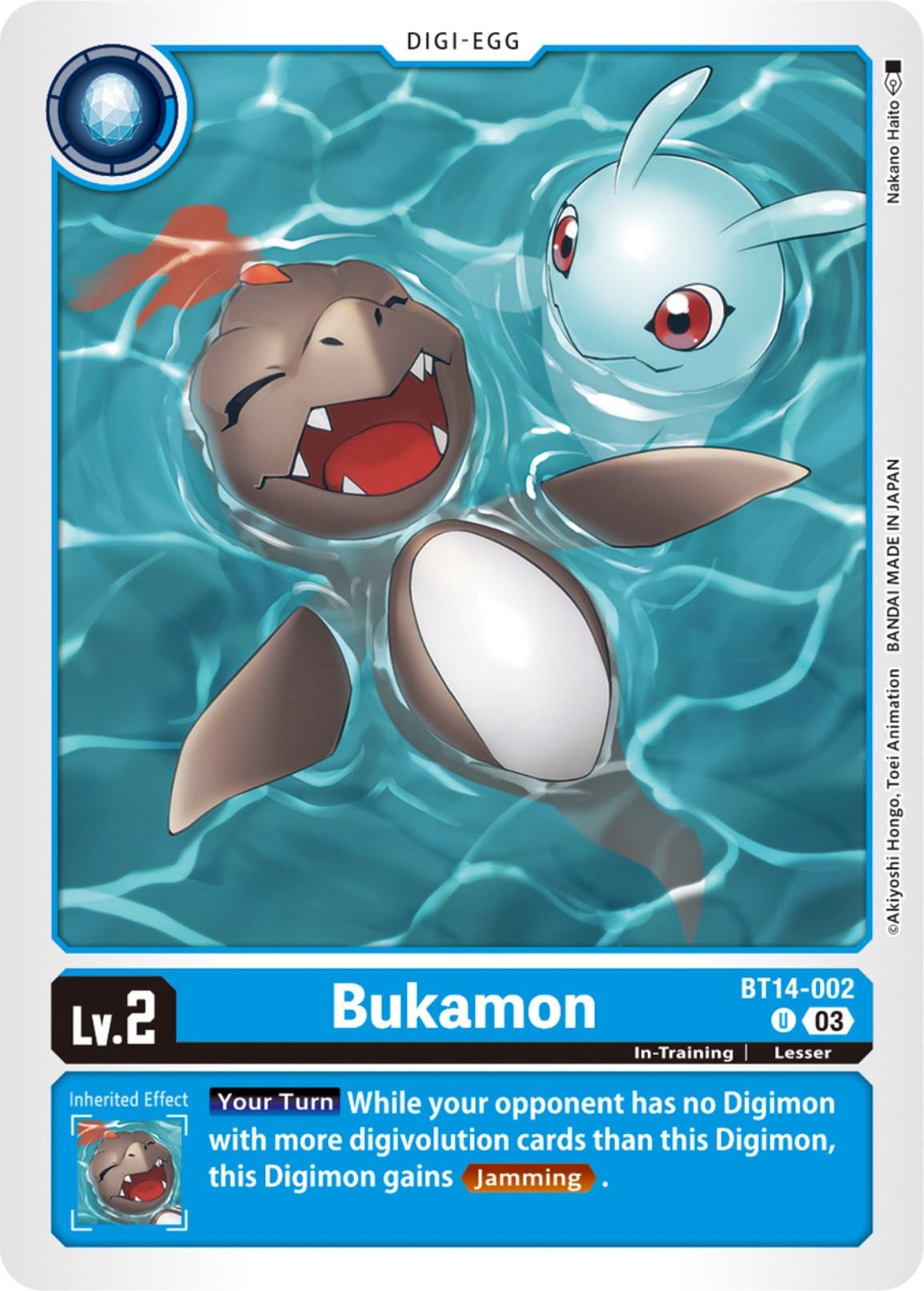 Blast Ace, Blue, BT14-002, Digi-Egg, In-Training, Lesser, Uncommon Bukamon [BT14-002] [Blast Ace] - Trading Card World