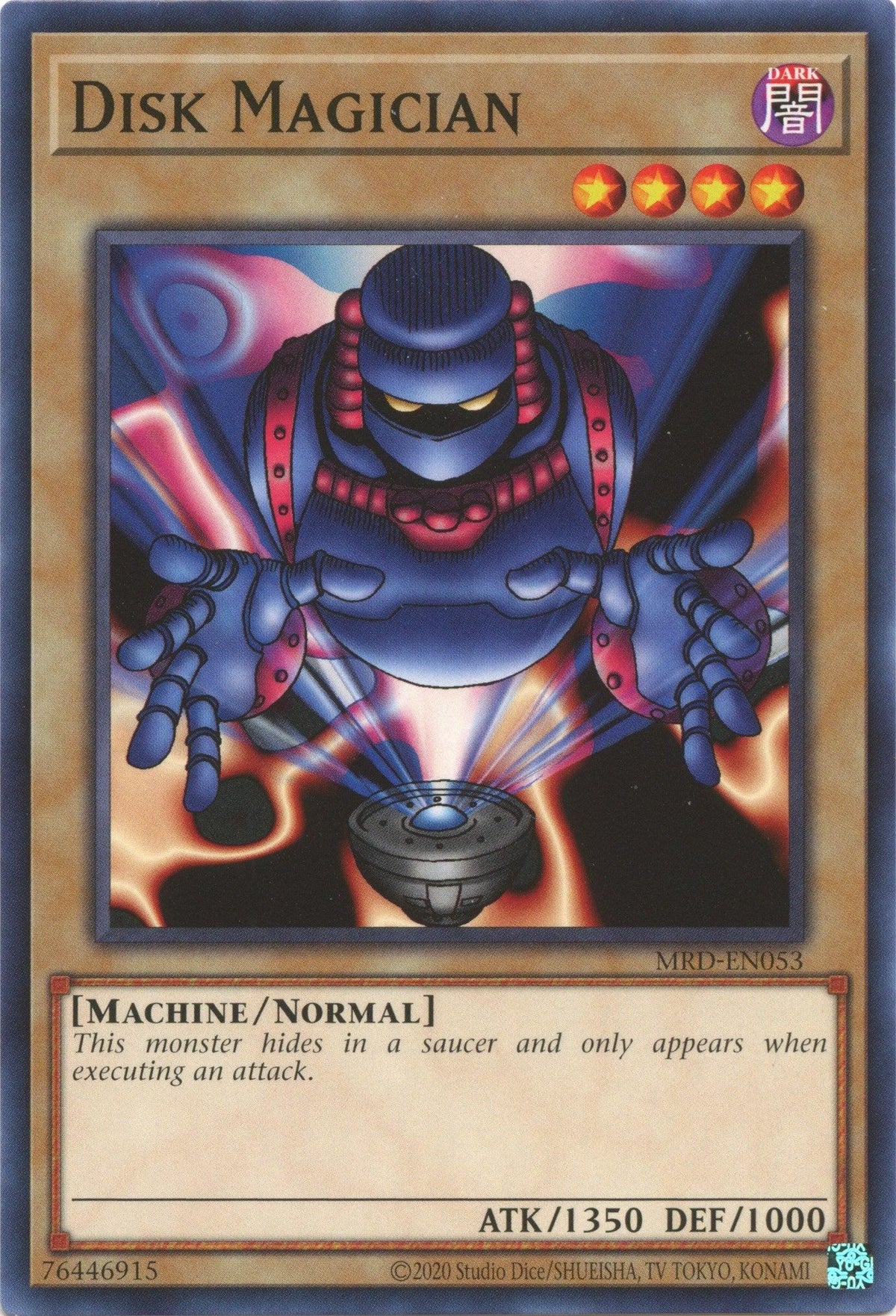 Common, Dark, Machine, Metal Raiders (25th Anniversary Edition), Normal Monster, Unlimited Disk Magician (25th Anniversary) [MRD-EN053] Common - Trading Card World