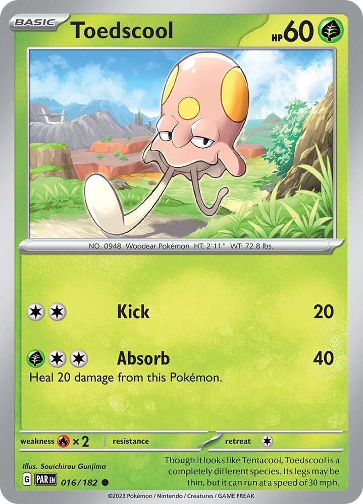 016, Scarlet & Violet: Paradox Rift Toedscool (016/182) [Scarlet & Violet: Paradox Rift] - Trading Card World