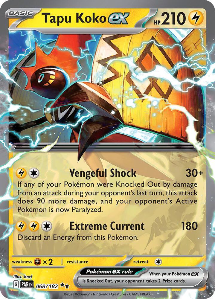Scarlet & Violet: Paradox Rift Tapu Koko ex (068/182) [Scarlet & Violet: Paradox Rift] - Trading Card World