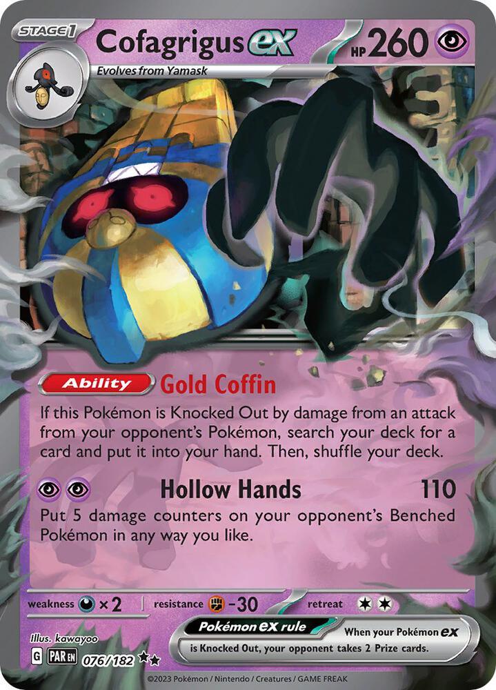 Scarlet & Violet: Paradox Rift Cofagrigus ex (076/182) [Scarlet & Violet: Paradox Rift] - Trading Card World