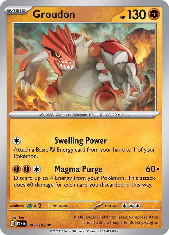 Scarlet & Violet: Paradox Rift Groudon (093/182) [Scarlet & Violet: Paradox Rift] - Trading Card World