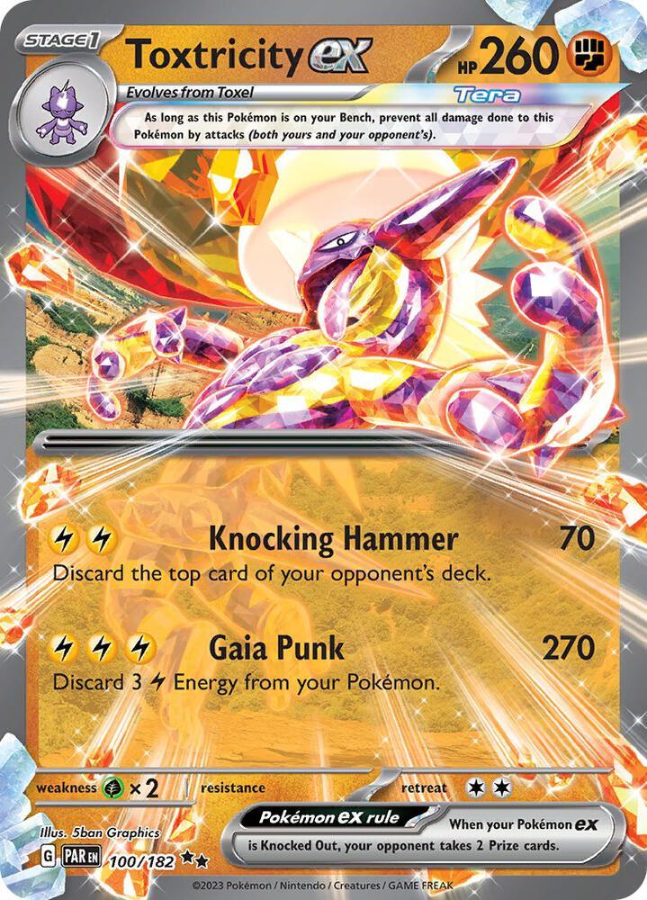 Scarlet & Violet: Paradox Rift Toxtricity ex (100/182) [Scarlet & Violet: Paradox Rift] - Trading Card World