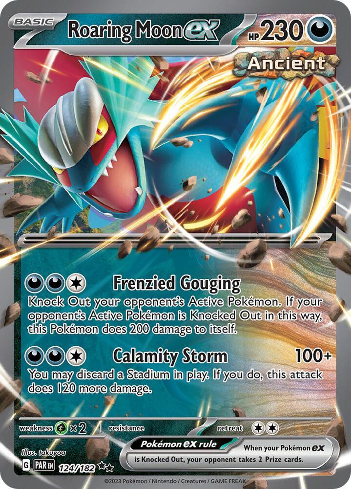 Scarlet & Violet: Paradox Rift Roaring Moon ex (124/182) [Scarlet & Violet: Paradox Rift] - Trading Card World