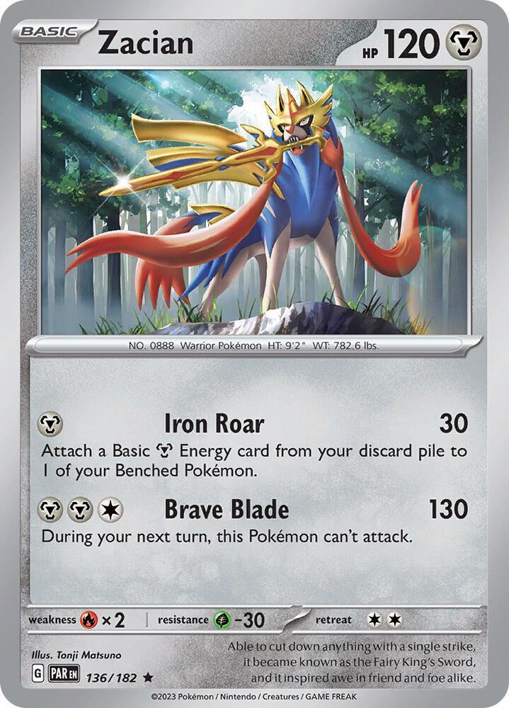 Scarlet & Violet: Paradox Rift Zacian (136/182) [Scarlet & Violet: Paradox Rift] - Trading Card World