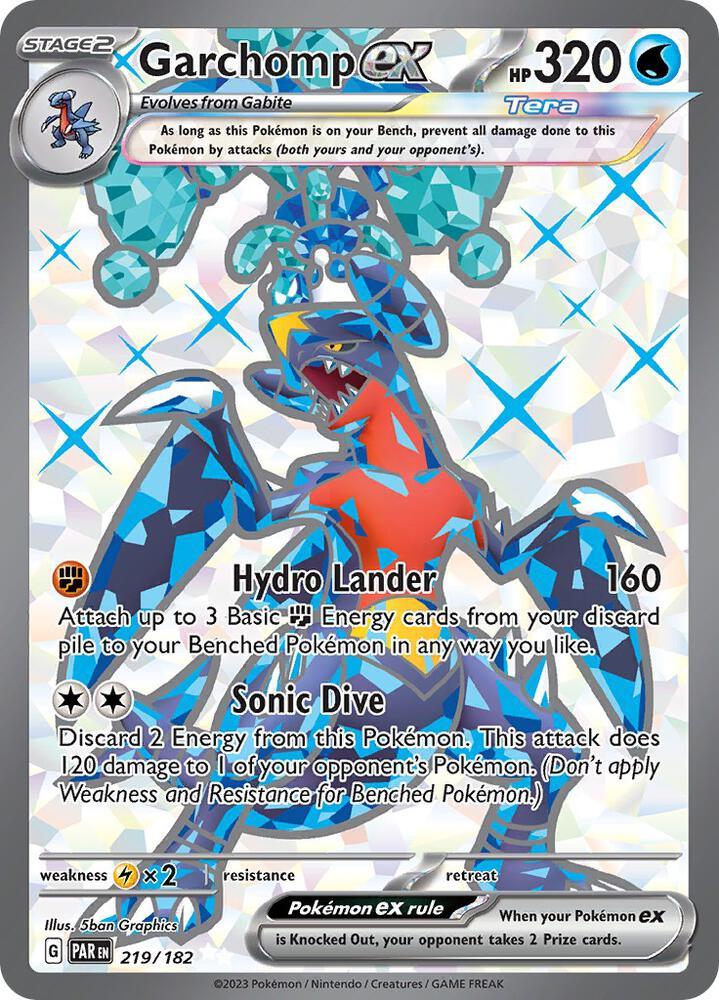 Scarlet & Violet: Paradox Rift Garchomp ex (219/182) [Scarlet & Violet: Paradox Rift] - Trading Card World