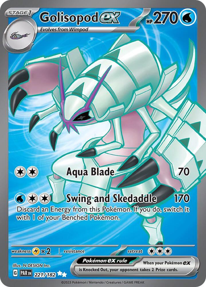 Scarlet & Violet: Paradox Rift Golisopod ex (221/182) [Scarlet & Violet: Paradox Rift] - Trading Card World