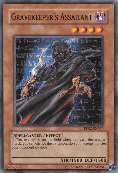 Common, Dark, Effect Monster, Retro Pack 2, Spellcaster, Unlimited Gravekeeper's Assailant [RP02-EN077] Common - Trading Card World
