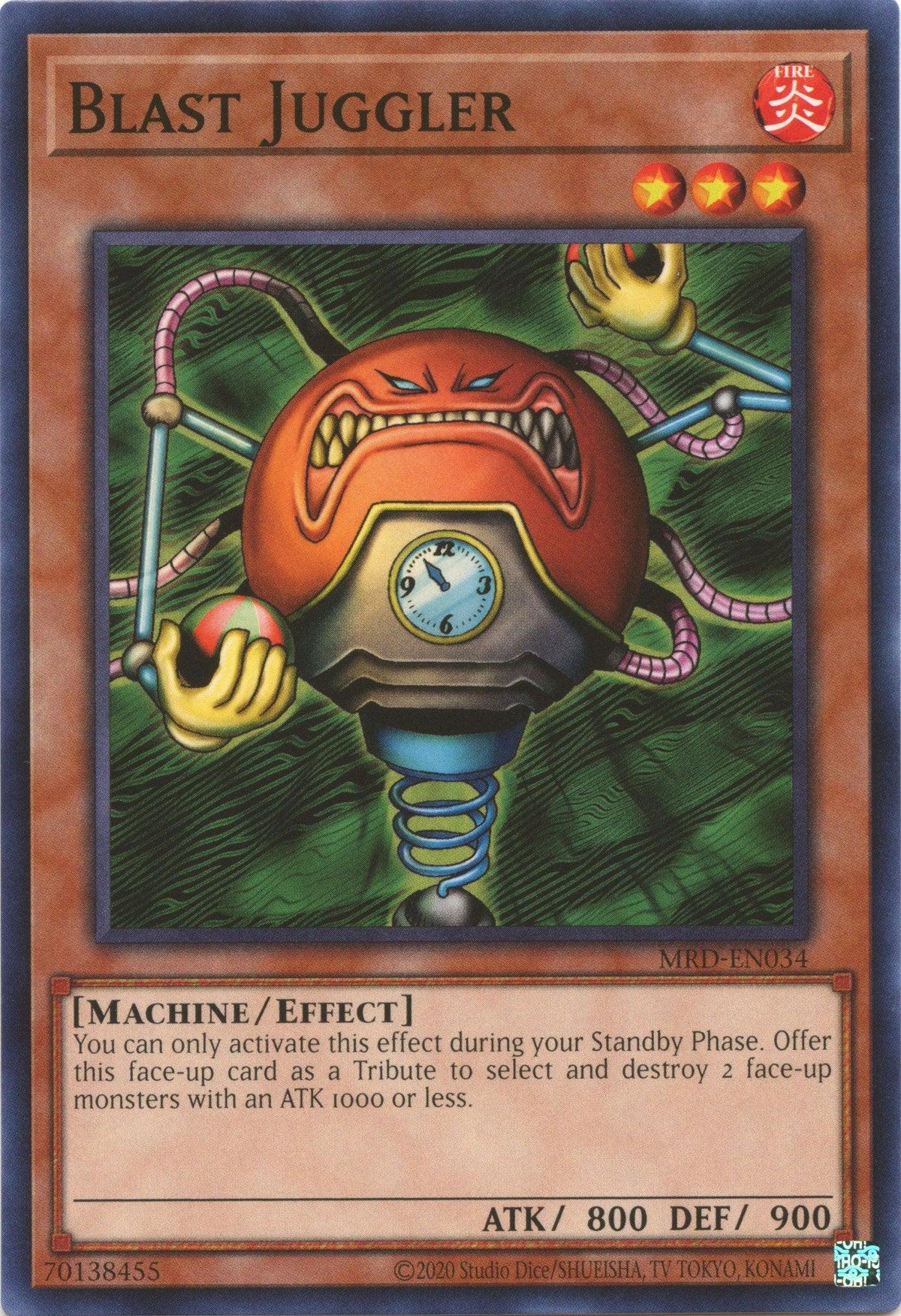 Common, Effect Monster, Fire, Machine, Metal Raiders (25th Anniversary Edition), Unlimited Blast Juggler (25th Anniversary) [MRD-EN034] Common - Trading Card World