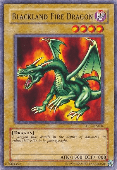Common, Dark, Dark Beginning 2, Dragon, Normal Monster, Unlimited Blackland Fire Dragon [DB2-EN036] Common - Trading Card World