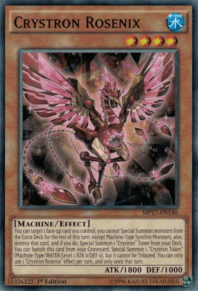 1st Edition, 2017 Mega-Tins Mega Pack, Common, Effect Monster, Machine, Water Crystron Rosenix [MP17-EN140] Common - Trading Card World