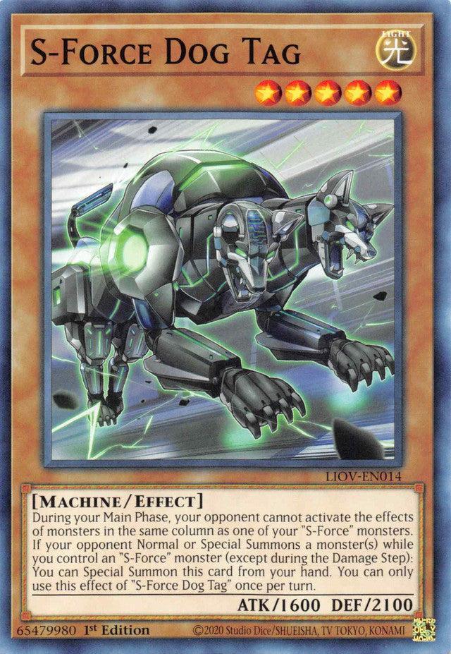 1st Edition, Common, Effect Monster, Light, Lightning Overdrive, Machine S-Force Dog Tag [LIOV-EN014] Common - Trading Card World
