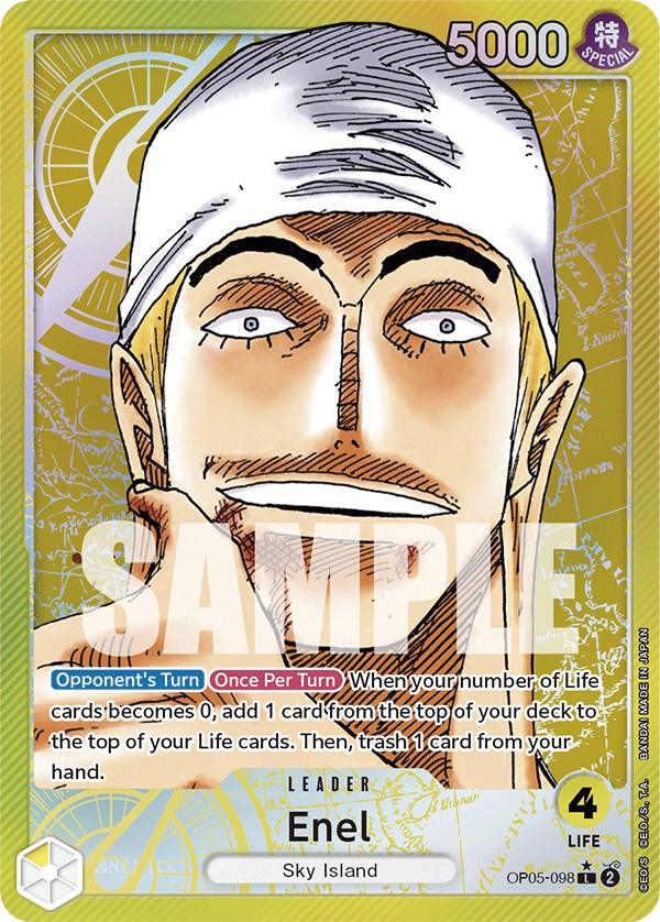 Awakening of the New Era, Leader, Sky Island Enel (Alternate Art) [Awakening of the New Era] - Trading Card World