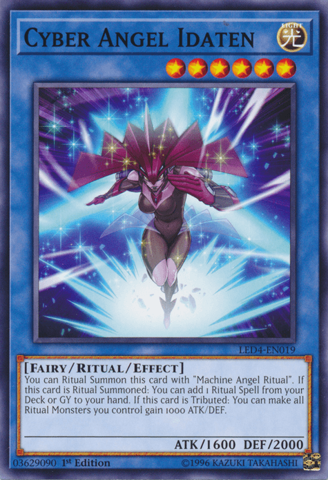 1st Edition, Common, Fairy, Legendary Duelists: Sisters of the Rose, Light, Ritual/Effect Monster Cyber Angel Idaten [LED4-EN019] Common - Trading Card World