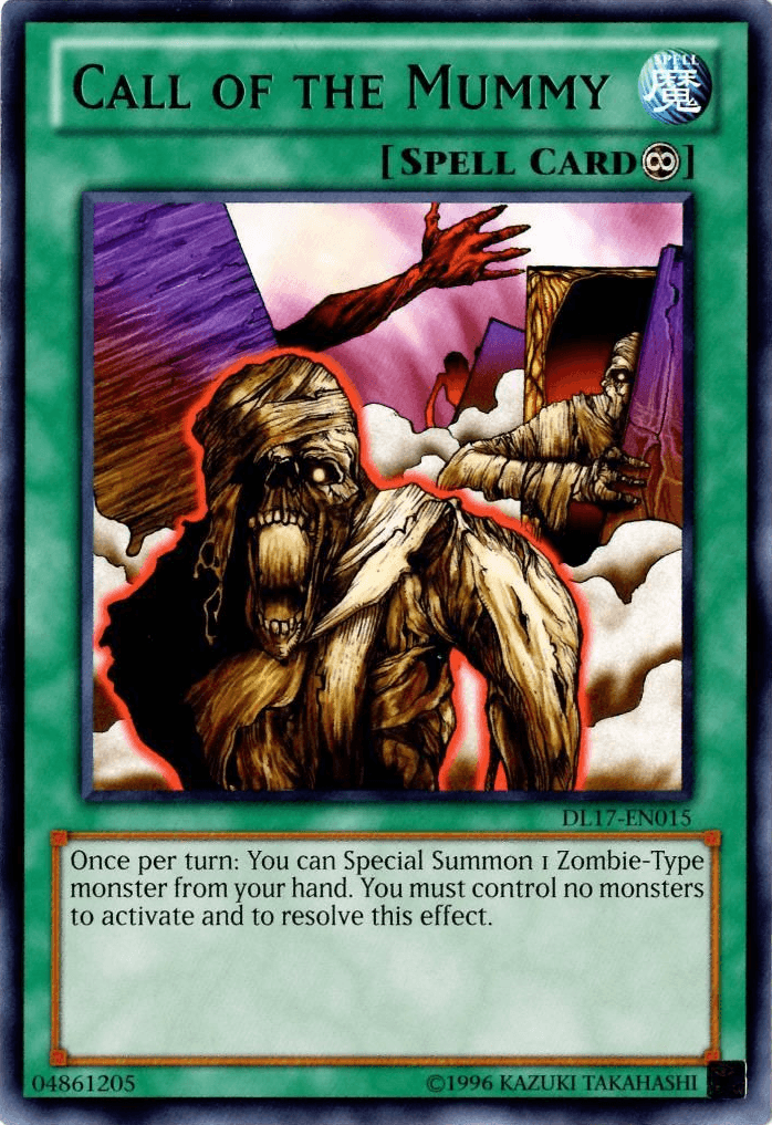 Continuous Spell, Duelist League Promo, Rare, Spell, Unlimited Call of the Mummy (Green) [DL17-EN015] Rare - Trading Card World