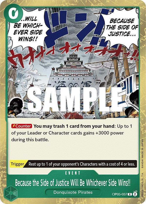 Awakening of the New Era, Donquixote Pirates, Event, Rare Because the Side of Justice Will Be Whichever Side Wins!! [Awakening of the New Era] - Trading Card World