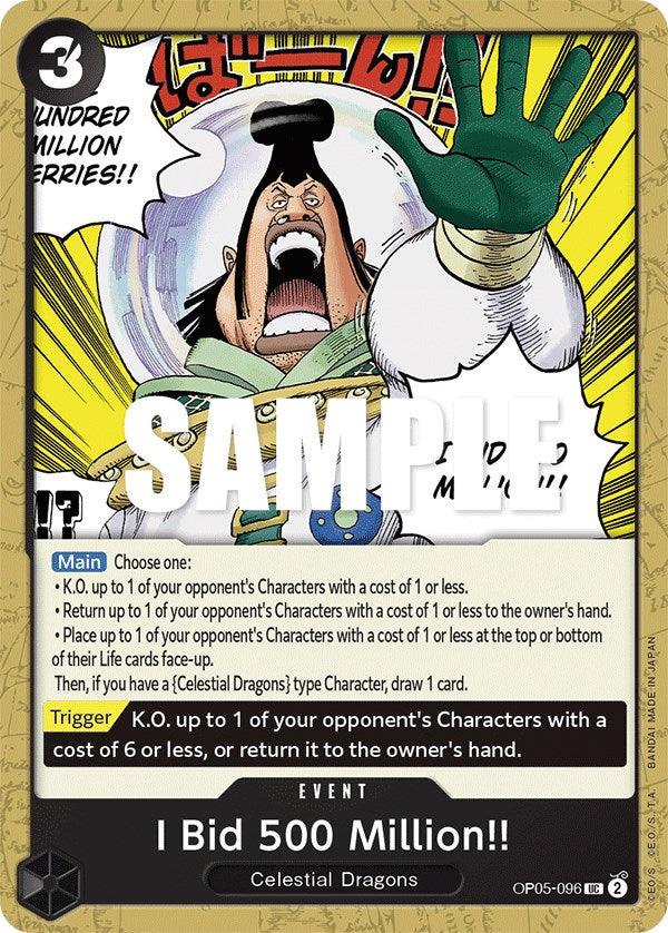 Awakening of the New Era, Celestial Dragons, Event, Uncommon I Bid 500 Million!! [Awakening of the New Era] - Trading Card World