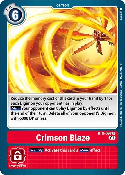 BT8-097, Option, Red, Revision Pack Cards, Uncommon Crimson Blaze [BT8-097] [Revision Pack Cards] - Trading Card World