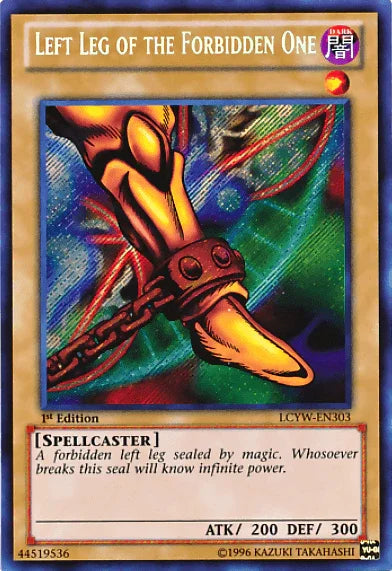 1st Edition, Dark, Legendary Collection 3: Yugi's World, Normal Monster, Secret Rare, Spellcaster, Unlimited Left Leg of the Forbidden One [LCYW-EN303] Secret Rare - Trading Card World