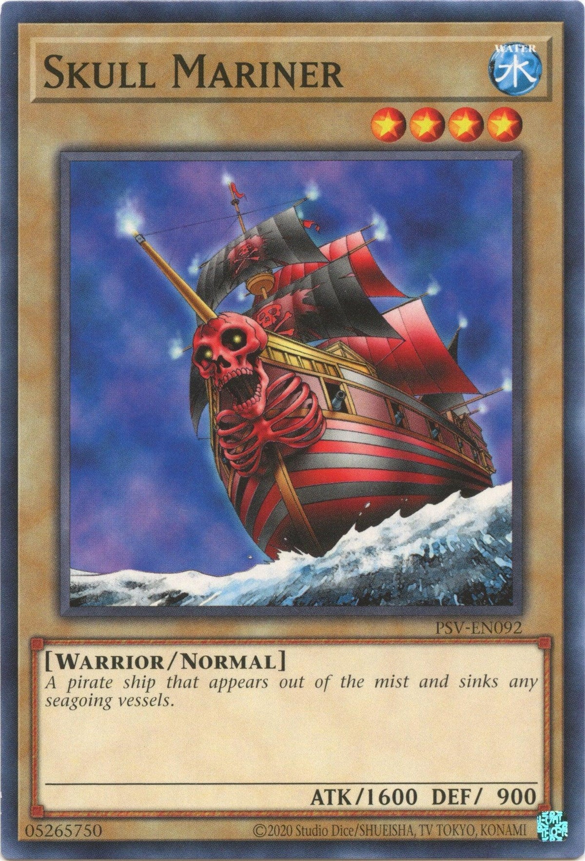 Common, Normal Monster, Pharaoh's Servant (25th Anniversary Edition), Unlimited, Warrior, Water Skull Mariner (25th Anniversary) [PSV-EN092] Common - Trading Card World