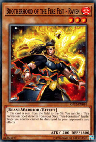 Beast-Warrior, Common, Effect Monster, Fire, OTS Tournament Pack 12, Unlimited Brotherhood of the Fire Fist - Raven [OP12-EN014] Common - Trading Card World