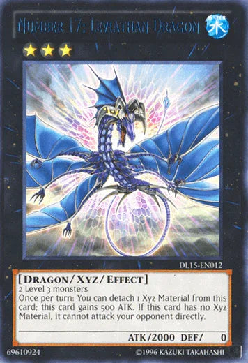 Dragon, Duelist League Promo, Rare, Unlimited, Water, Xyz/Effect Monster Number 17: Leviathan Dragon (Blue) [DL15-EN012] Rare - Trading Card World