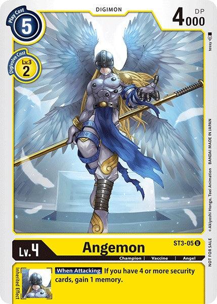 Angel, Champion, Digimon, ST3-05, Starter Deck: Heaven's Yellow Promos, Uncommon, Vaccine, Yellow Angemon [ST3-05] (Official Tournament Pack Vol.3) [Starter Deck: Heaven's Yellow Promos] - Trading Card World