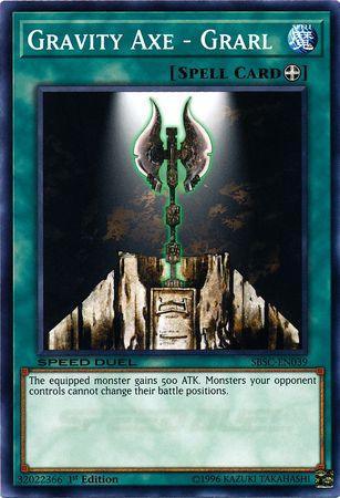 1st Edition, Common, Equip Spell, Speed Duel: Scars of Battle, Spell Gravity Axe - Grarl [SBSC-EN039] Common - Trading Card World