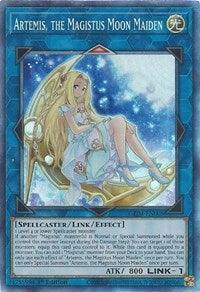 1st Edition, Collector's Rare, Genesis Impact, Light, Link/Effect Monster, Spellcaster Artemis, the Magistus Moon Maiden (CR) [GEIM-EN008] Collector's Rare - Trading Card World