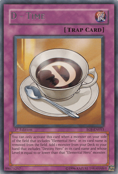 1st Edition, Enemy of Justice, Normal Trap, Rare, Trap, Unlimited D - Time [EOJ-EN053] Rare - Trading Card World
