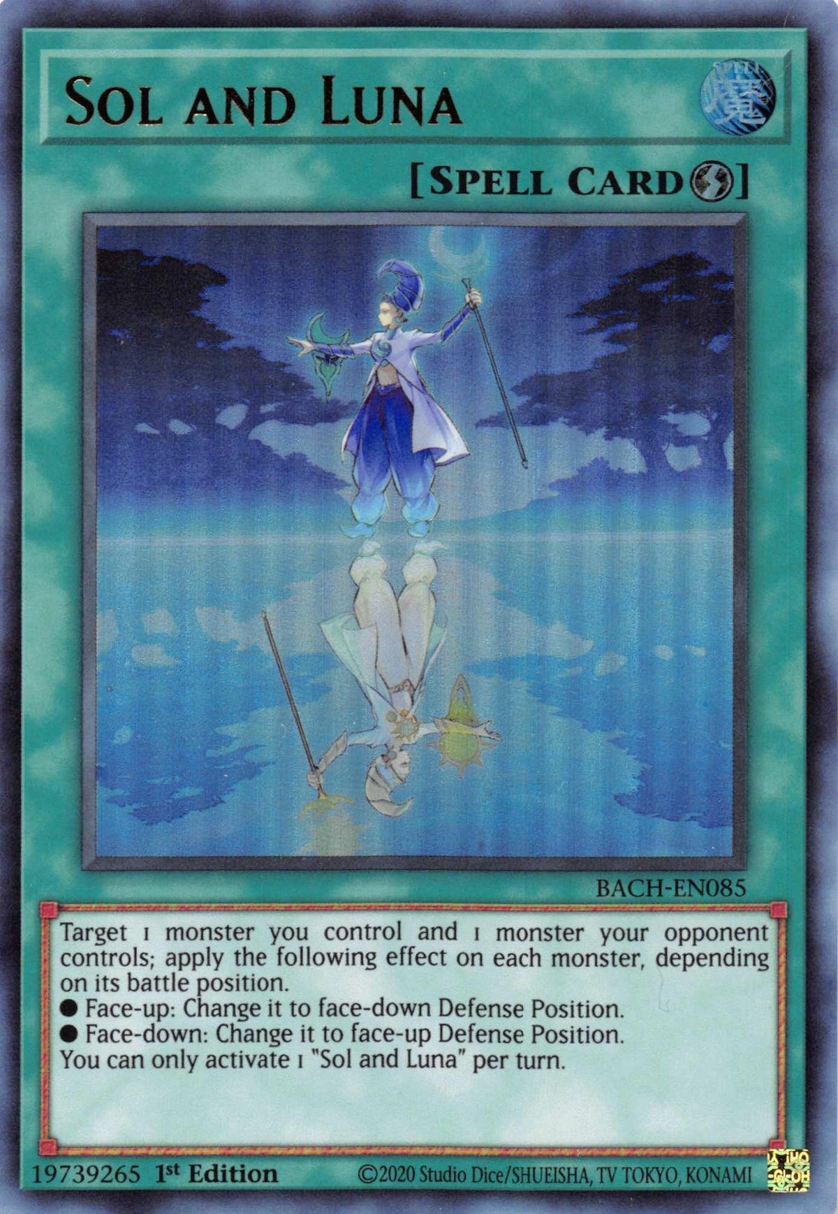1st Edition, Battle of Chaos, Quick-Play Spell, Spell, Ultra Rare Sol and Luna [BACH-EN085] Ultra Rare - Trading Card World