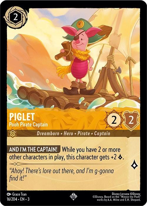  Piglet - Pooh Pirate Captain (16/204) [Into the Inklands] - Trading Card World