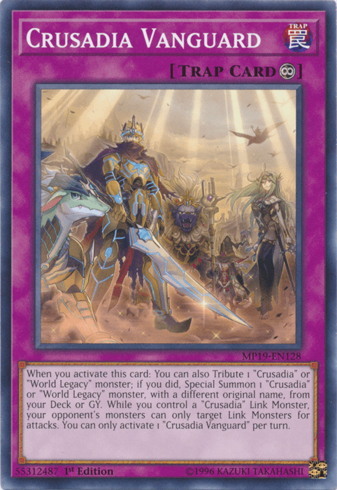1st Edition, 2019 Gold Sarcophagus Tin Mega Pack, Common, Continuous Trap, Trap, Unlimited Crusadia Vanguard [MP19-EN128] Common - Trading Card World